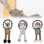Lion, Elephant & Monkey Plush Squeaky Toys for Small to Medium Dogs – 28 cm