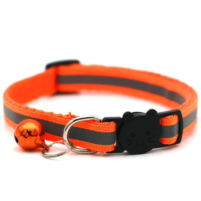 Mini Adjustable Dog Collar with Bell & Bow Tie – Reflective Small Puppy Collar