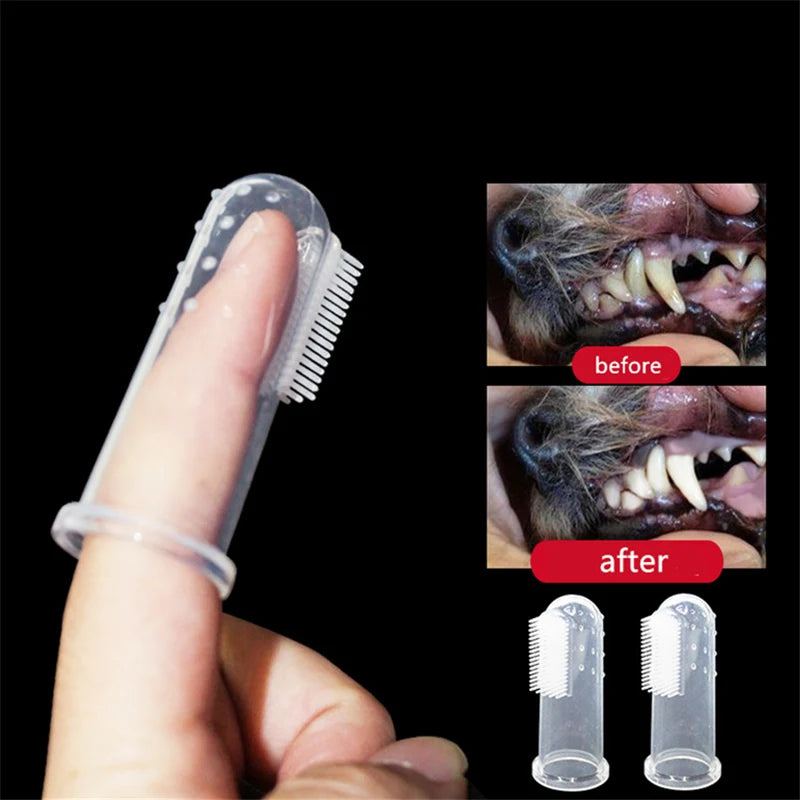 Super Soft Pet Finger Toothbrush – Silicone Dental Care for Dogs