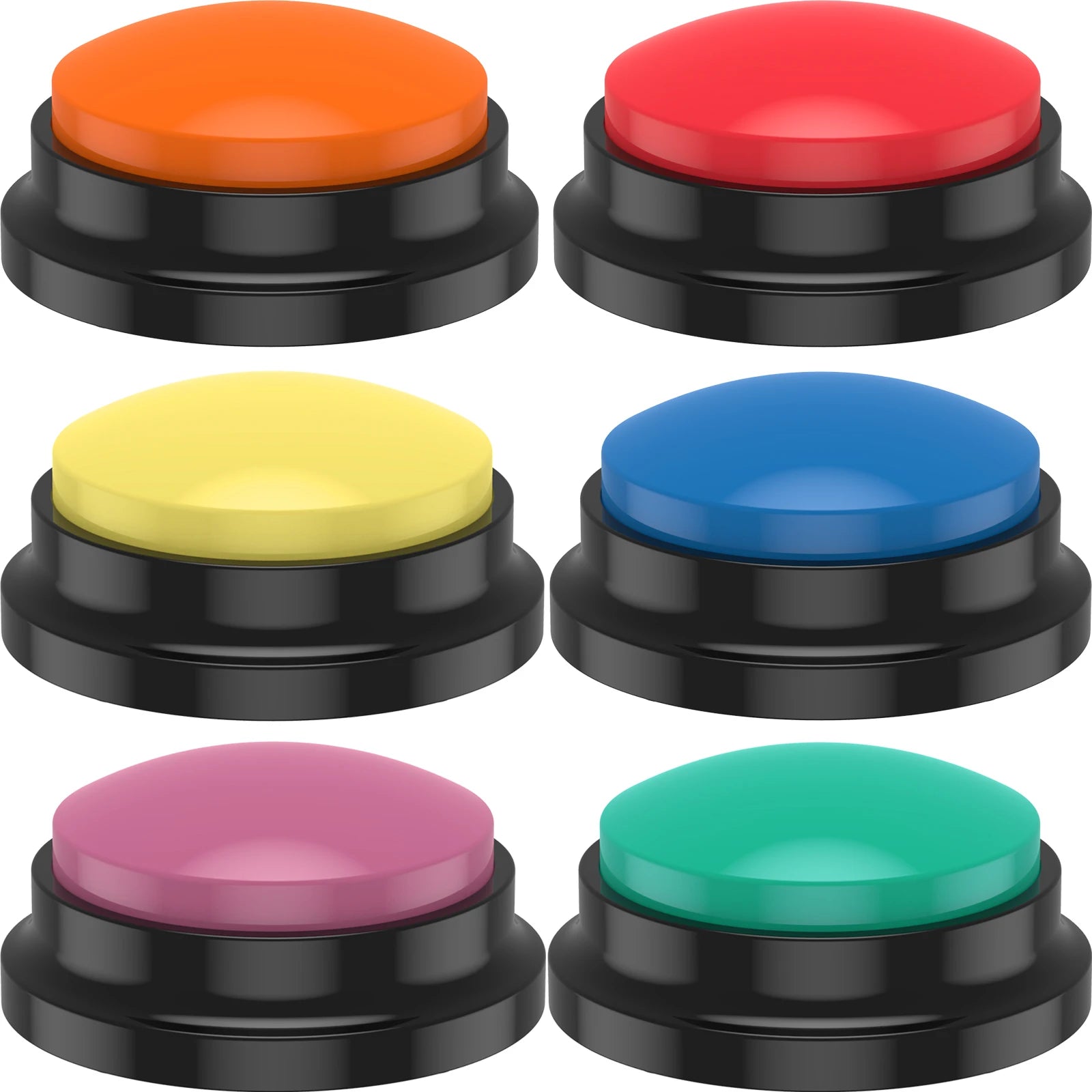 Recordable Dog Training Buttons 4/6 Pack with Light