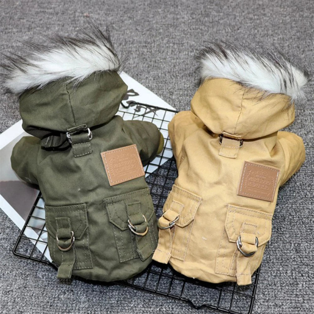Winter Dog Coat Hoodie – Warm Windproof Pet Jacket