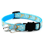 Star & Moon Cartoon Pet Collar – Reflective Breakaway with Bell