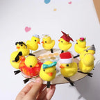 Duck Plush Hair Clip – Kids Bowknot Flower
