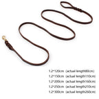 Dog Leather Leash – Braided Copper Hook