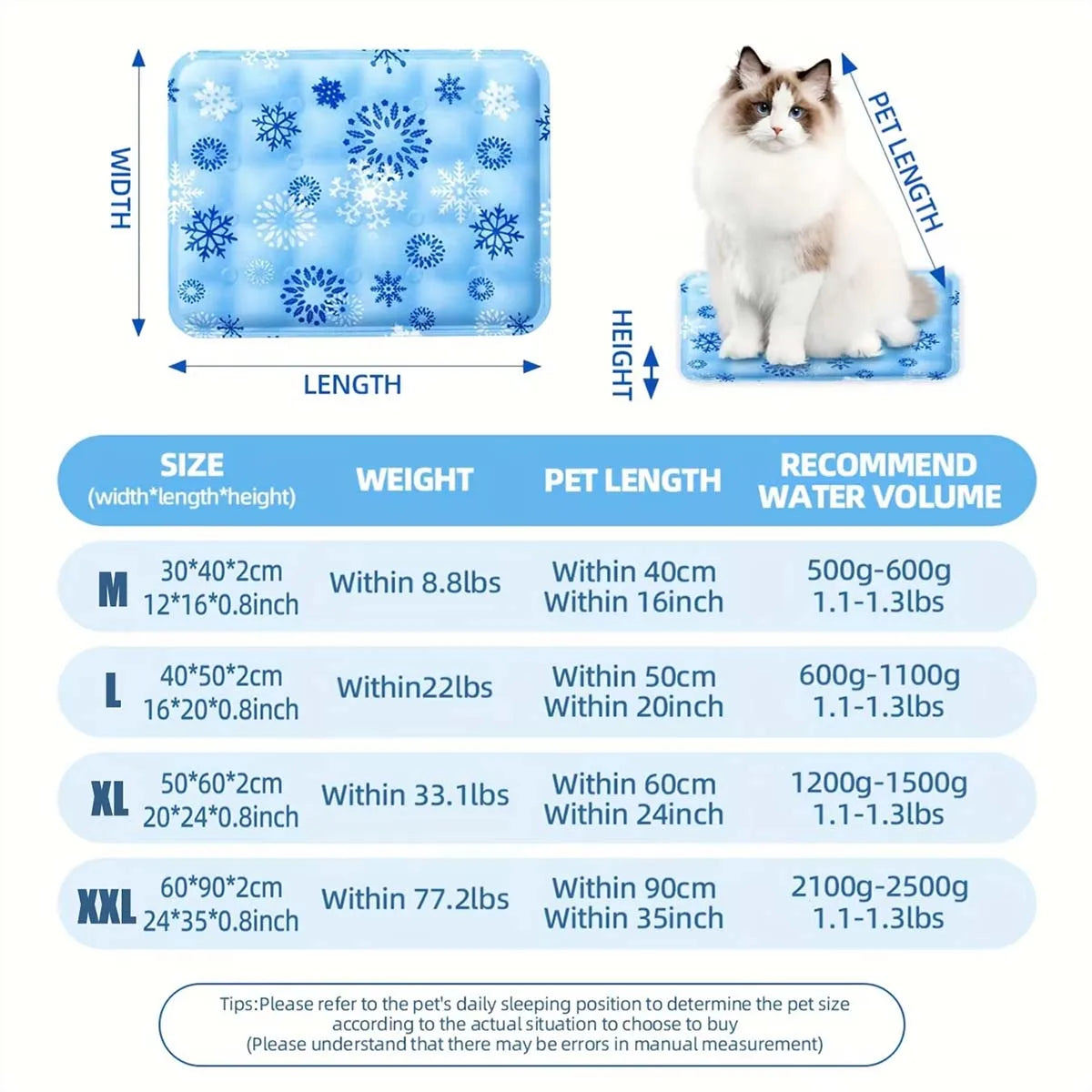 Pet Cooling Mat – Water Injection Cooling Pad for Dogs, Waterproof & Wear-Resistant
