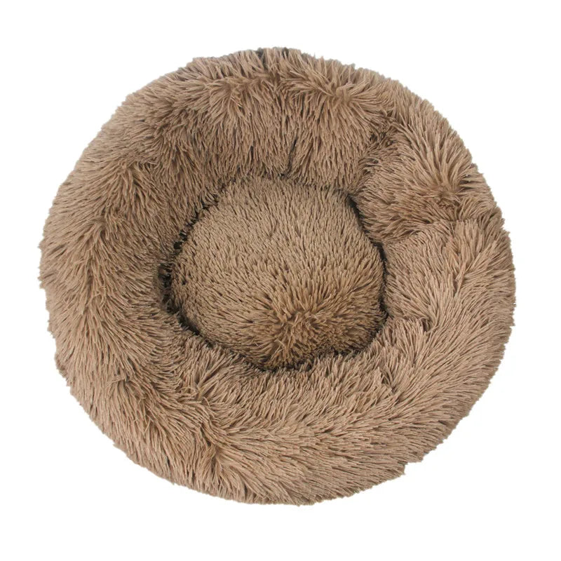Pet Dog Bed Donut Cuddler – Ultra Soft Washable Round Dog Kennel, Winter Warm Sofa