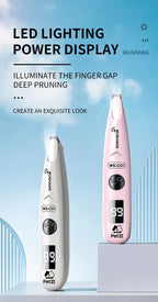 Dog Grooming Trimmer with LED Light for Face, Paws, and Ears