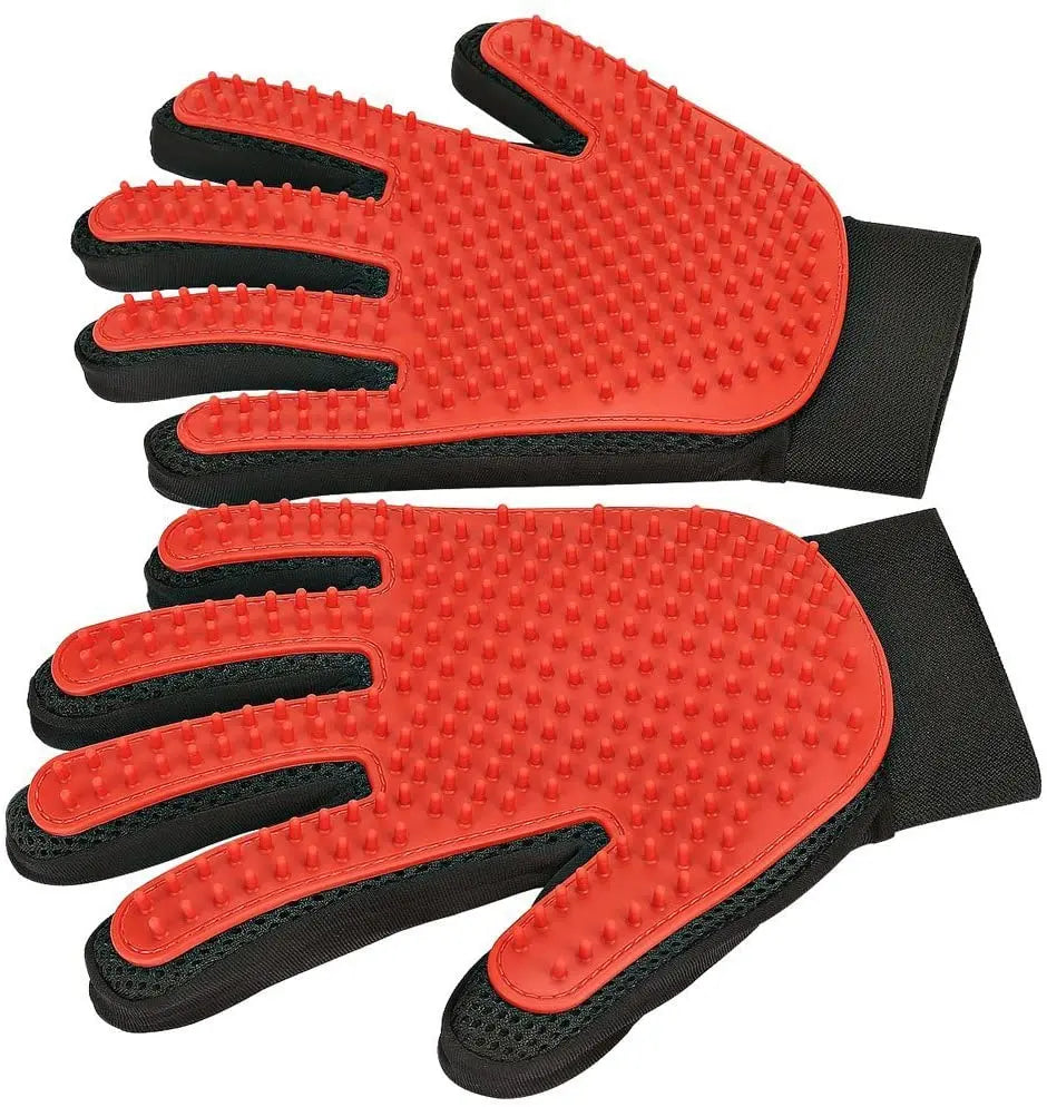 Pet Grooming Glove Hair Removal Mitt For Dogs Gentle Easy Pet Hair Upkeep