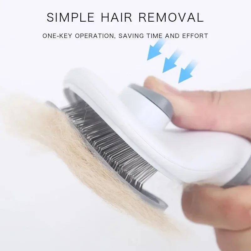 Stainless Steel Dog Brush – Pet Hair Remover & Grooming Comb