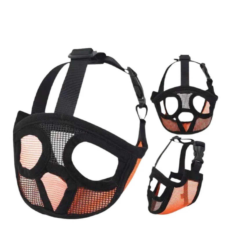 Adjustable Dog Muzzle Nylon – Breathable Anti Bark Bite