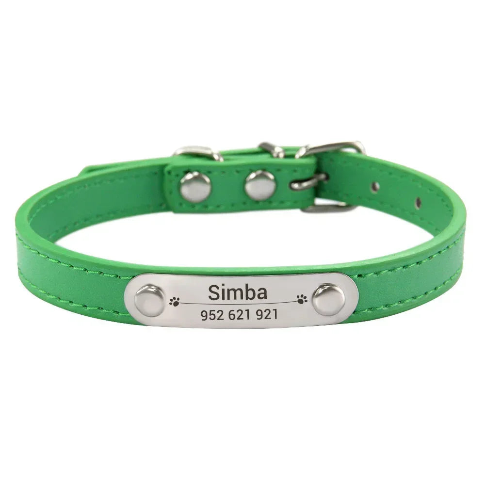 zPetsDatingCN Personalized Dog Collar with Carved Name ID – Pink, All Sizes, Anti-Lost