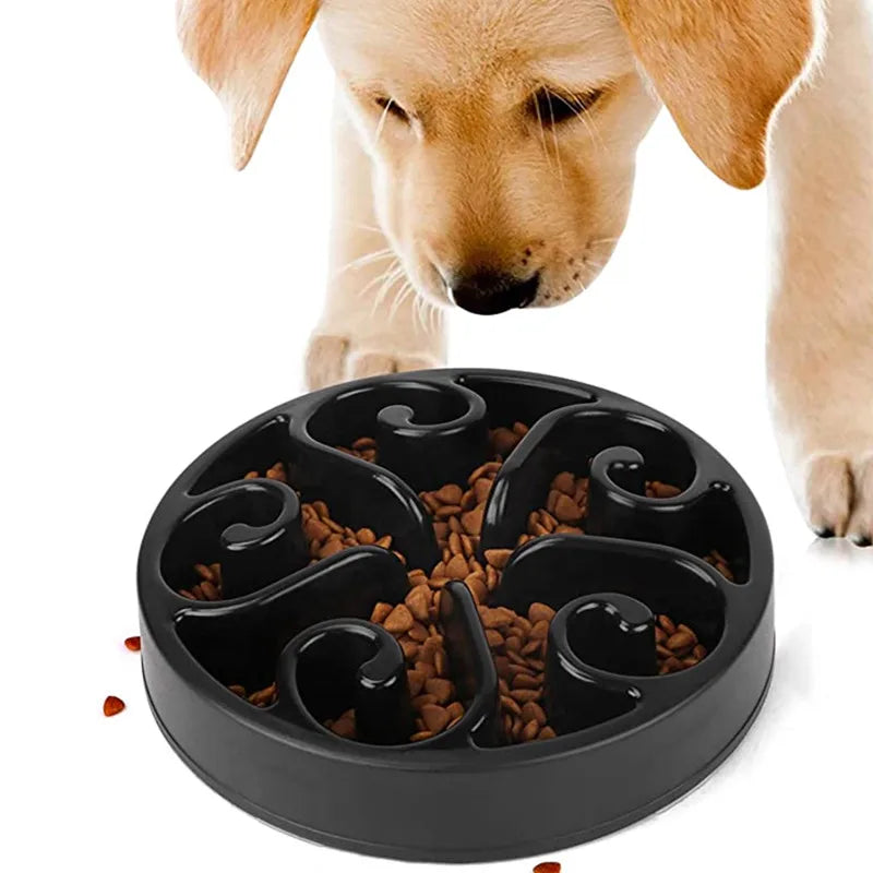 Interactive Slow Feeder Dog Bowl – Anti-Gulping Maze Dish
