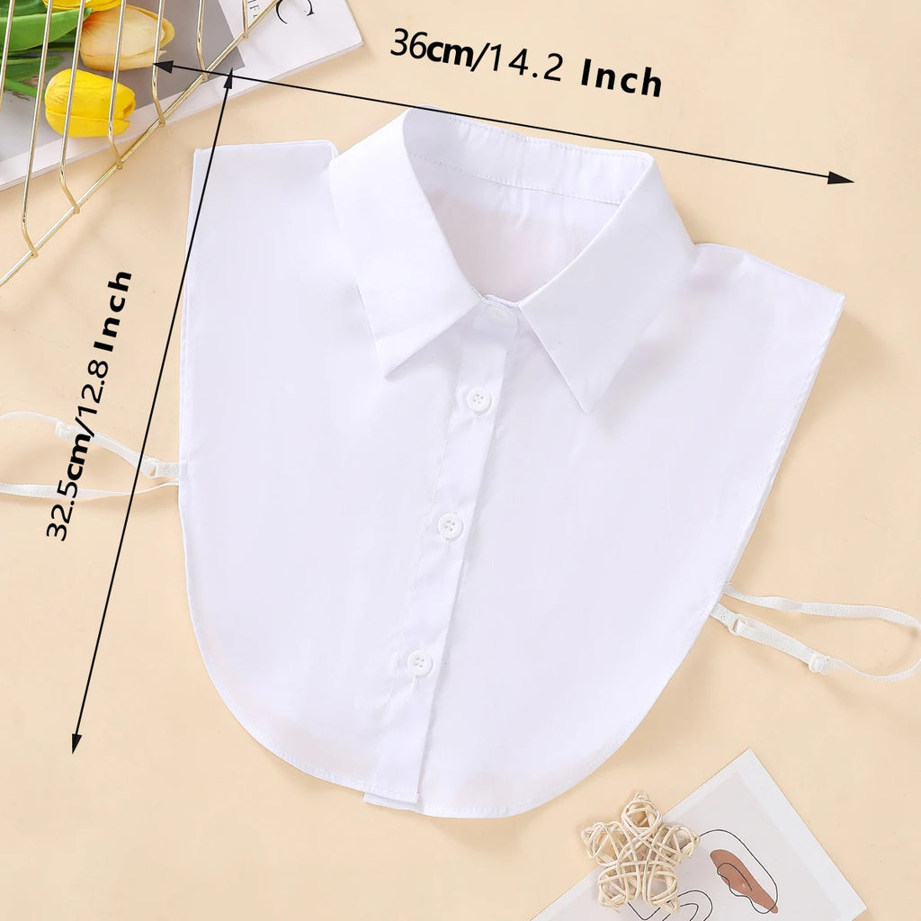 Detachable Cotton Fake Collar for Women – One Size