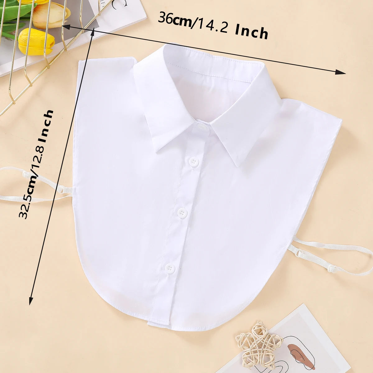 Detachable Cotton Fake Collar for Women – One Size