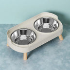 Elevated Double Dog Bowl – Stylish Neck Support Feeder