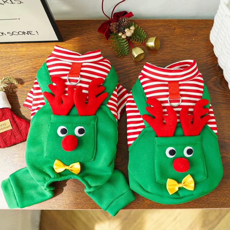 Santa Claus Dog Coat Costume – Red Holiday Winter Jacket