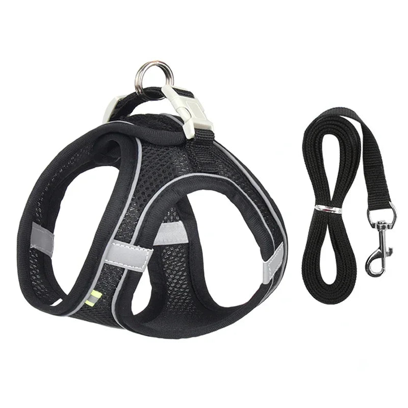Reflective Nylon Dog Harness – Quick Release Small Breed