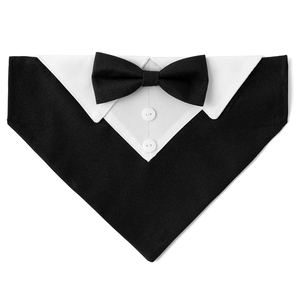 Sucado Bow Tie Dog Collar – Adjustable Tuxedo Bandana