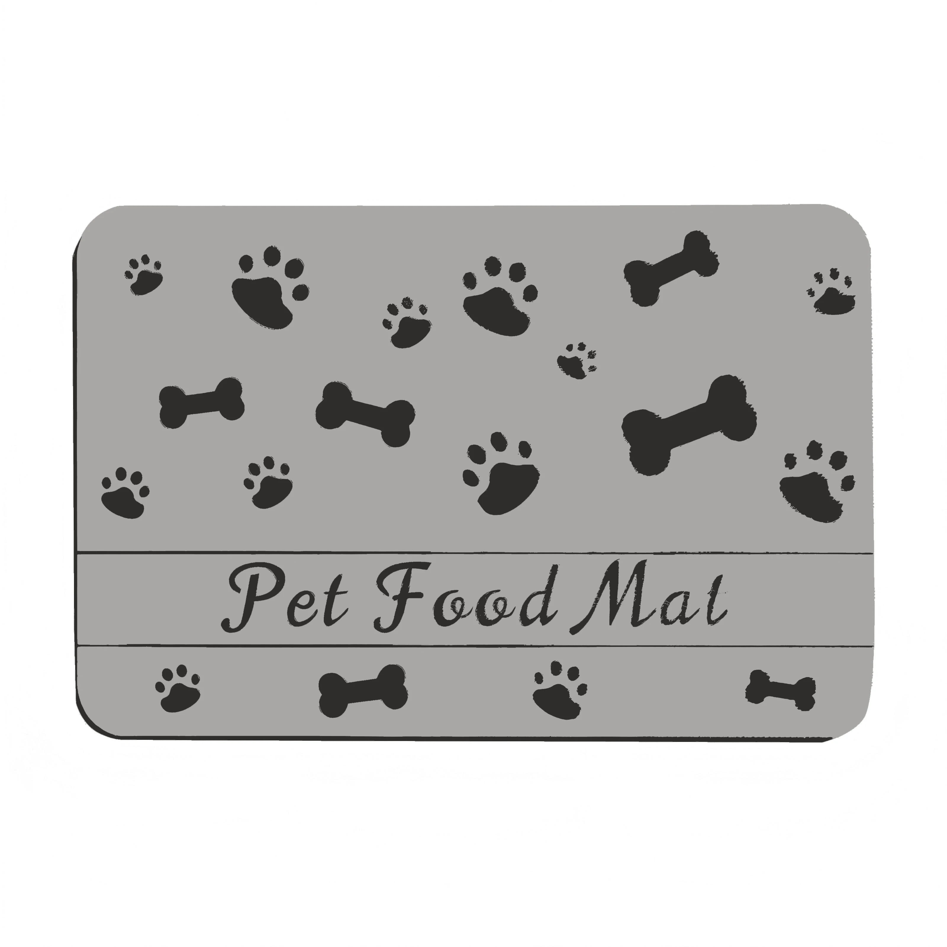 Pet Feeding Mat for Dogs – Waterproof Anti-Slip Food & Water Bowl Placemat, Quick-Dry Rubber Backing