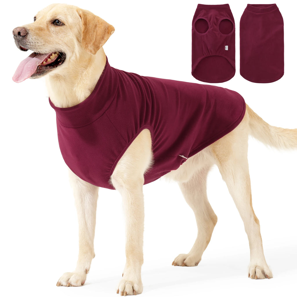 Fleece Dog Sweater – Stretchy Lightweight Pullover Coat