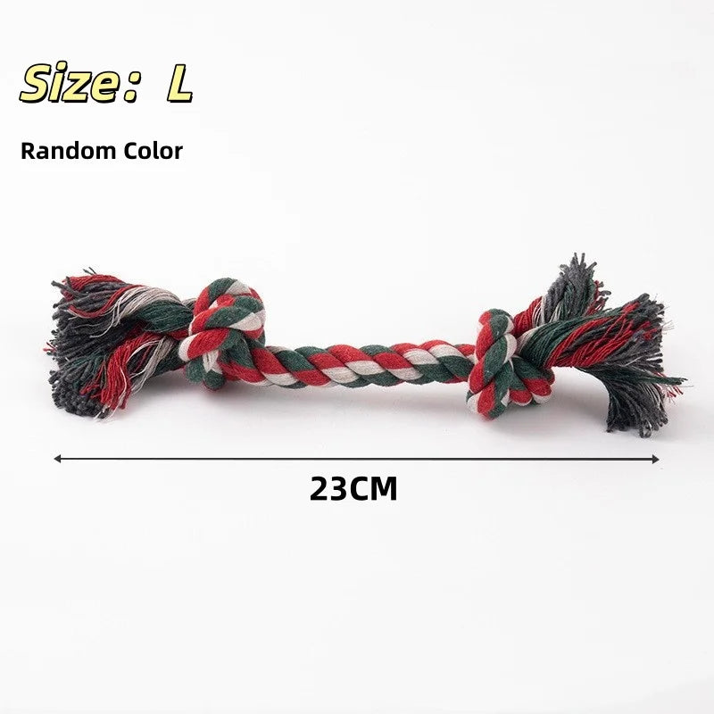 Cotton Rope Dog Toy – Double Knot Bite Resistant, Durable & Safe for Chewing