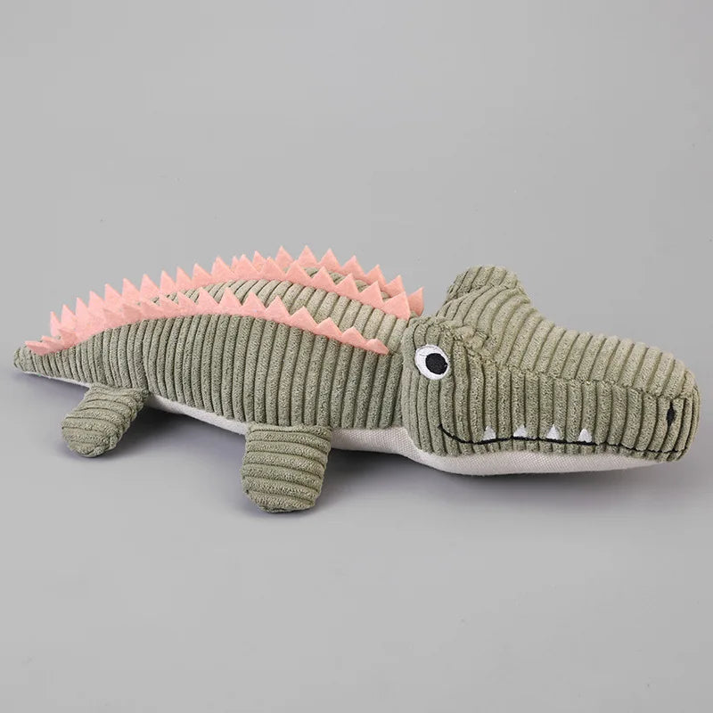 Crocodile Plush Dog Toy – Squeaky Dental Chew
