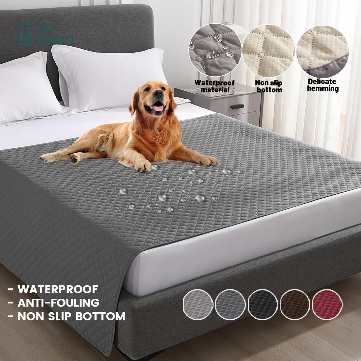 Anti-Leaking Non-Slip Dog Bed Cover – Mattress Protector for Sofa, Bed & Car