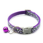 MOONBIFFY Leopard Dog Collar – Adjustable Breakaway with Bell