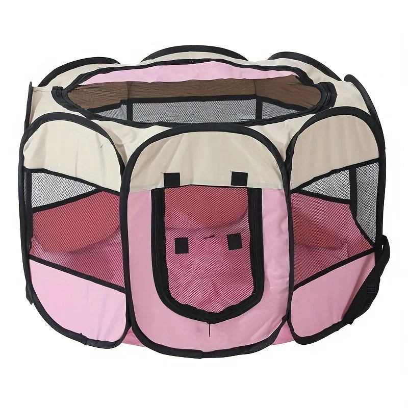 Foldable Dog Playpen – Portable Octagon Pen