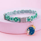 Colorful Lace Flower Dog Collar with Bell – Adjustable 20–30cm