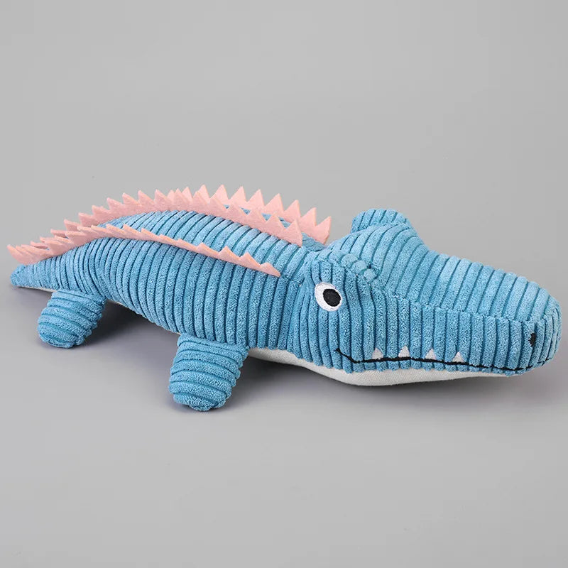 Crocodile Plush Dog Toy – Squeaky Dental Chew