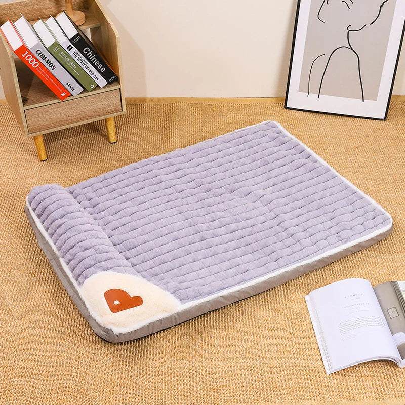 Dog Sleeping Mat – Four Seasons Universal Kennel, Removable & Washable Faux Fur Bed Mat