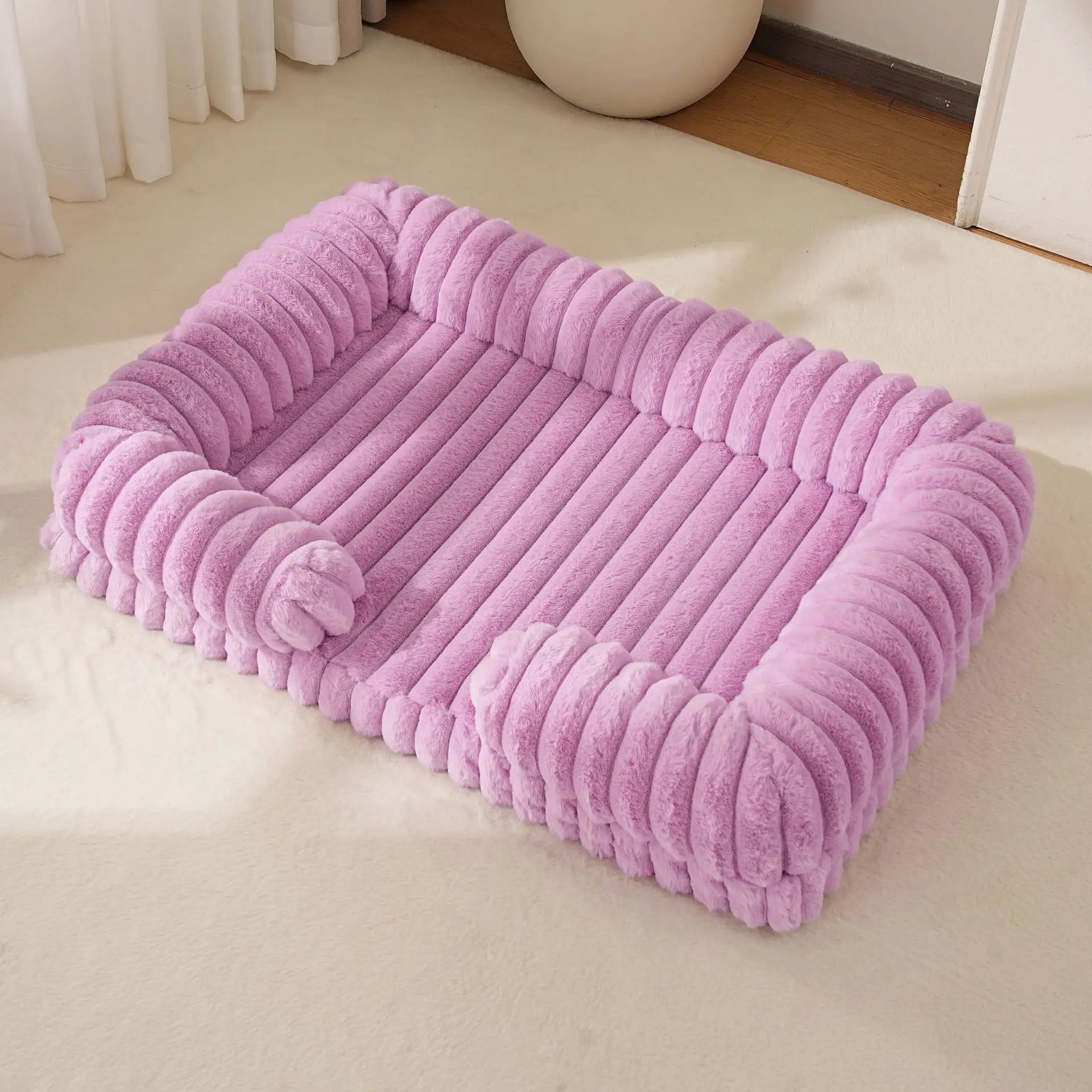 Winter Warm Large Dog Bed – Plush Pet Cushion with Insulated Mat for Cozy Indoor Sleeping