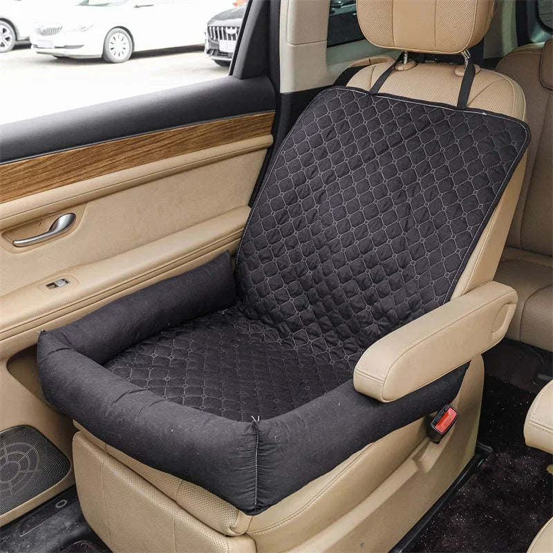 Waterproof Dog Car Seat Cushion – Quilted Travel Hanging Car Bed Mat for Small Dogs