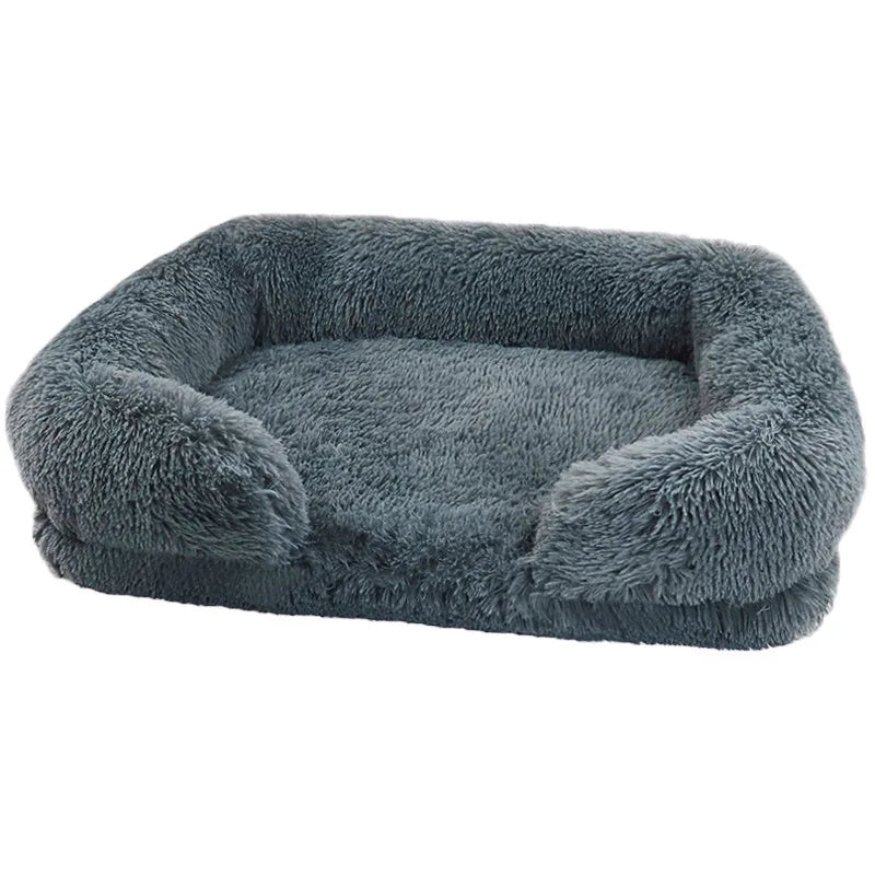 Dog Bed Plush Pet Bed – Thickened Winter Sleeping Pad, Removable Cover for Small & Large Dogs