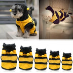 Bee Themed Dog Coat – Cozy Fleece Hoodie for Puppies