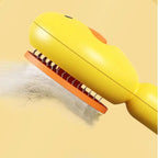 Duck Design Self-Cleaning Dog Brush – Gentle Detangling & Massage Comb