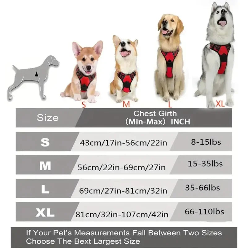 No-Pull Dog Harness Vest – Adjustable Walking Harness with Handle