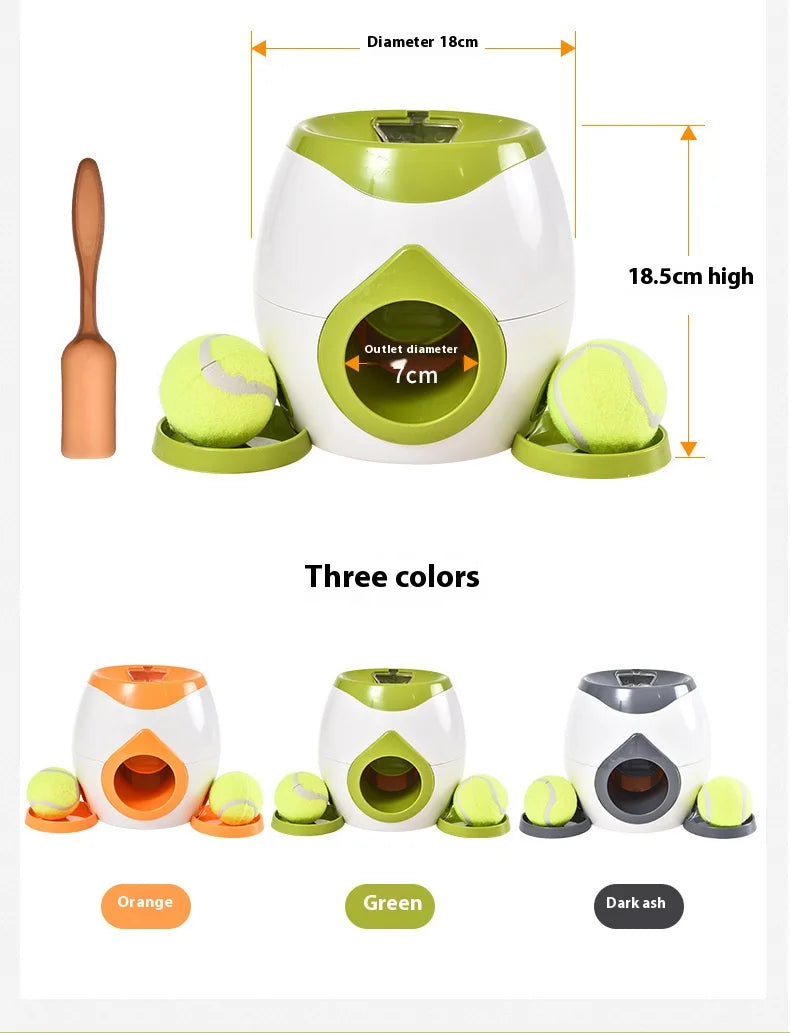 Dog Tennis Ball Treat Dispenser – Interactive Food Reward Toy