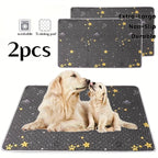 KEMORELA Reusable Dog Training Mats – 2PCS Washable Pet Toilet Pads for Floors & Car Seats