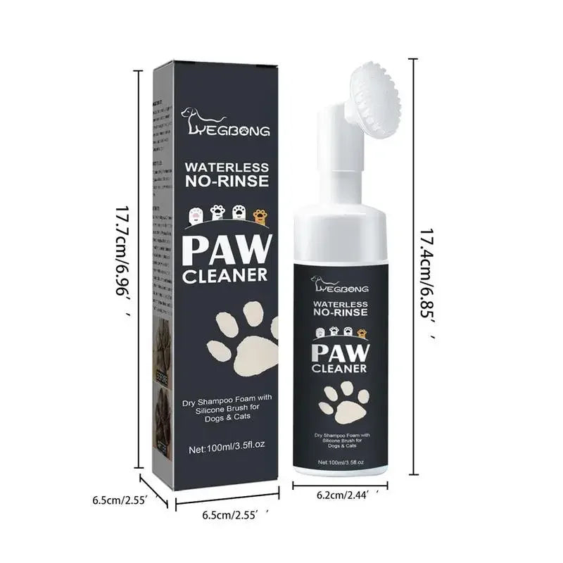 Dog Paw Cleaner – No-Rinse Foam