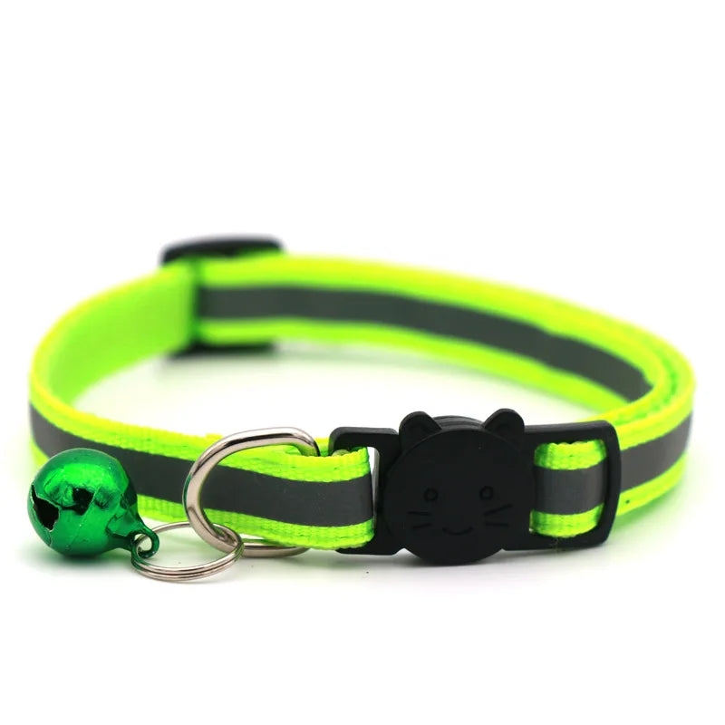 Mini Adjustable Dog Collar with Bell & Bow Tie – Reflective Small Puppy Collar