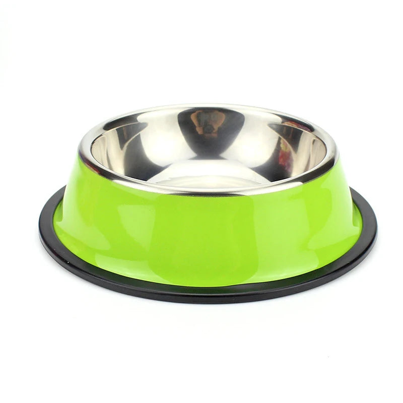 Non-Slip Stainless Steel Dog Bowl – Anti-Skid Food & Water Feeder (Multiple Sizes)