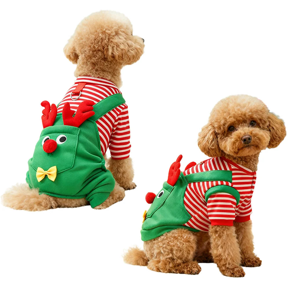 Santa Claus Dog Coat Costume – Red Holiday Winter Jacket