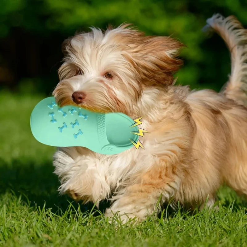 Squeaky Latex Dog Slipper Toy – Durable Chew & Teeth Cleaning Toy