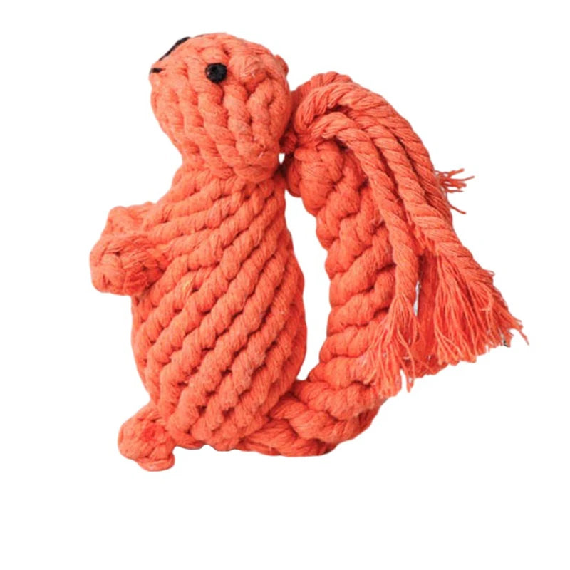 Cartoon Animal Rope Toy – Teeth Cleaning for Dogs