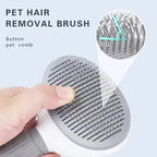 Stainless Steel Dog Brush – Pet Hair Remover & Grooming Comb