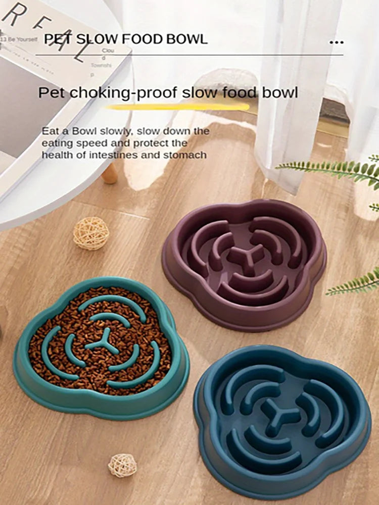 Anti-Choking Slow Feeder Dog Bowl – Non-Slip Anti-Overturn Feeding Dish