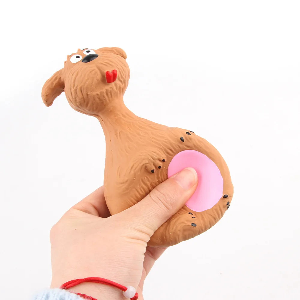 Squeaky Latex Animal Toys - Fetch & Chew for Small & Medium Dogs