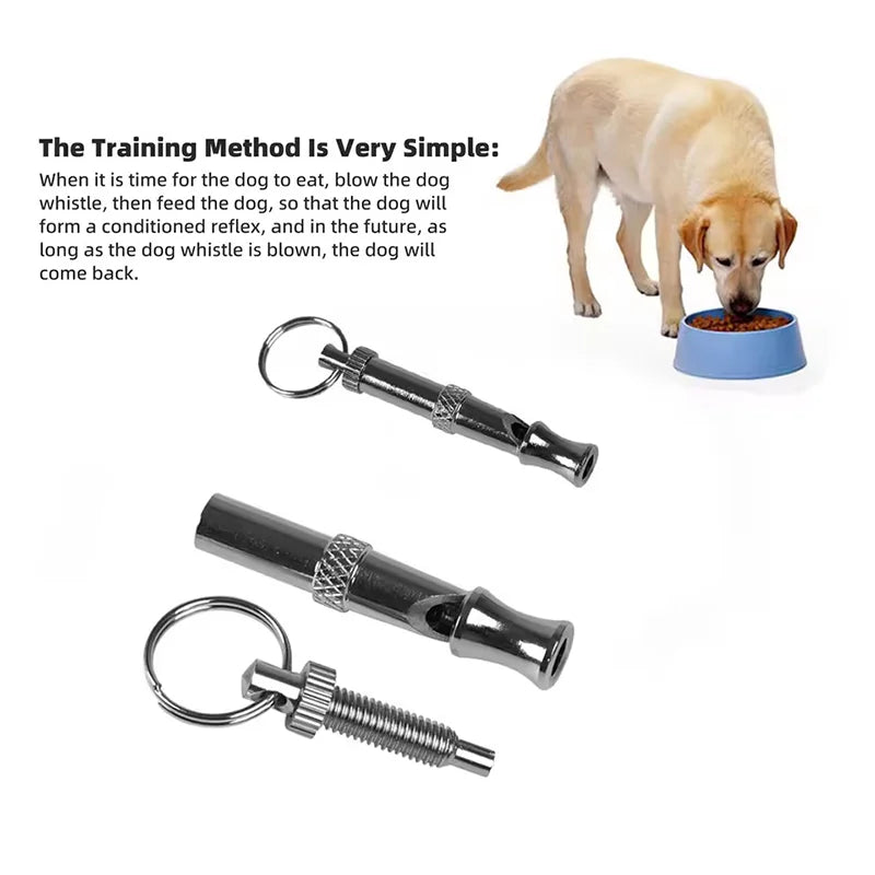 Ultrasonic Dog Training Whistle – Adjustable Stainless Steel Recall & Bark Control Tool